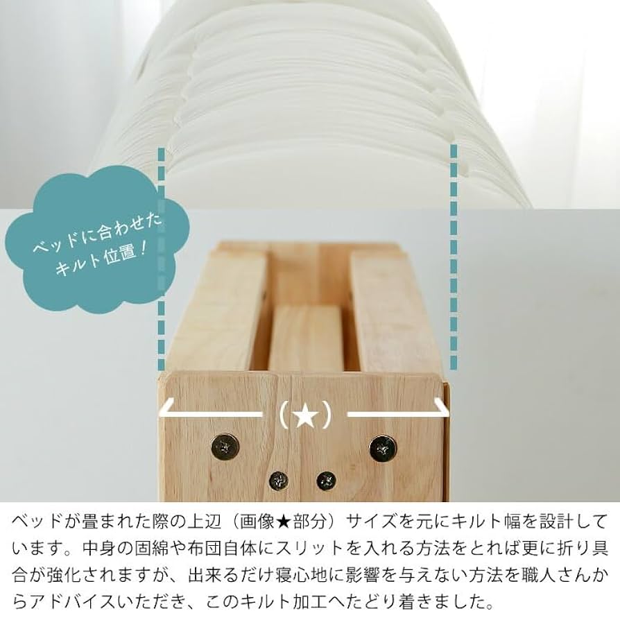 家具の里 中居木工 折りたたみベッド専用 敷き布団（3層構造） ワイドシングル 楽天市場】折りたたみベッド専用 敷き布団（3層構造）シングル